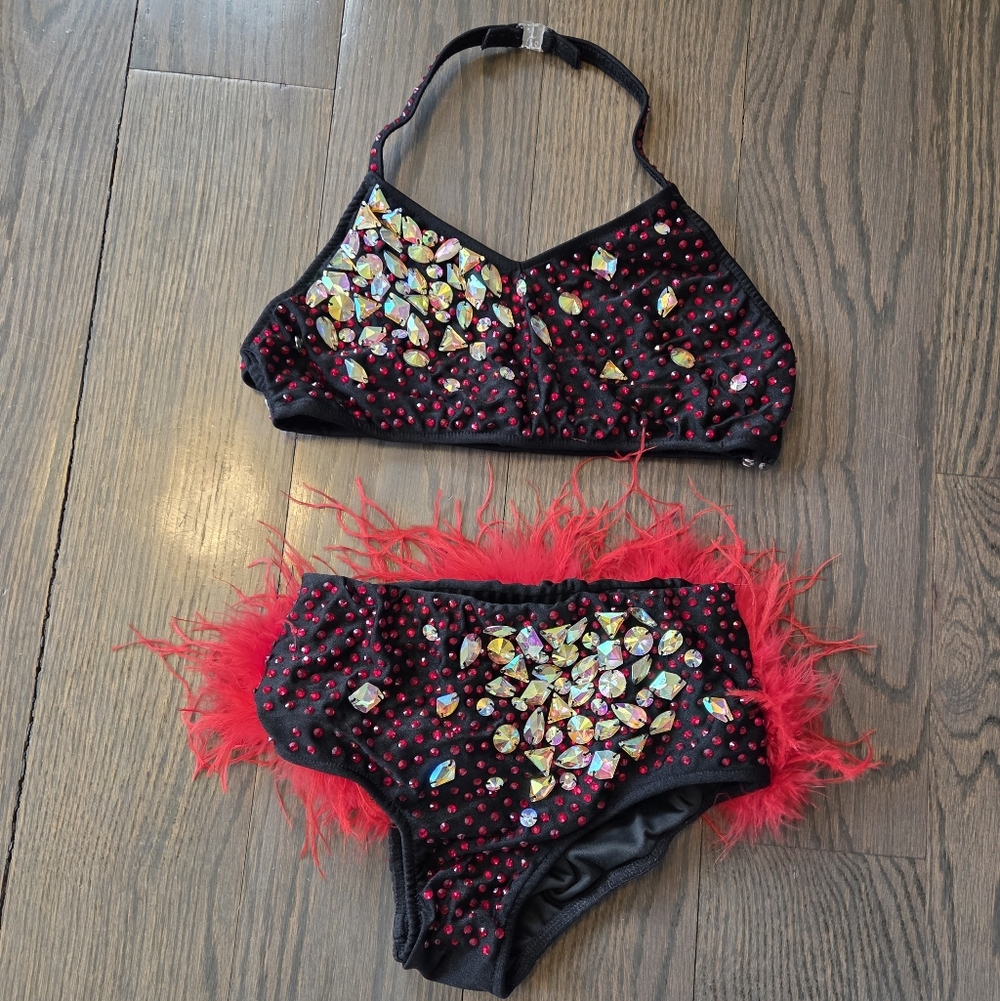 Sparkling Black and Red Kids Costume